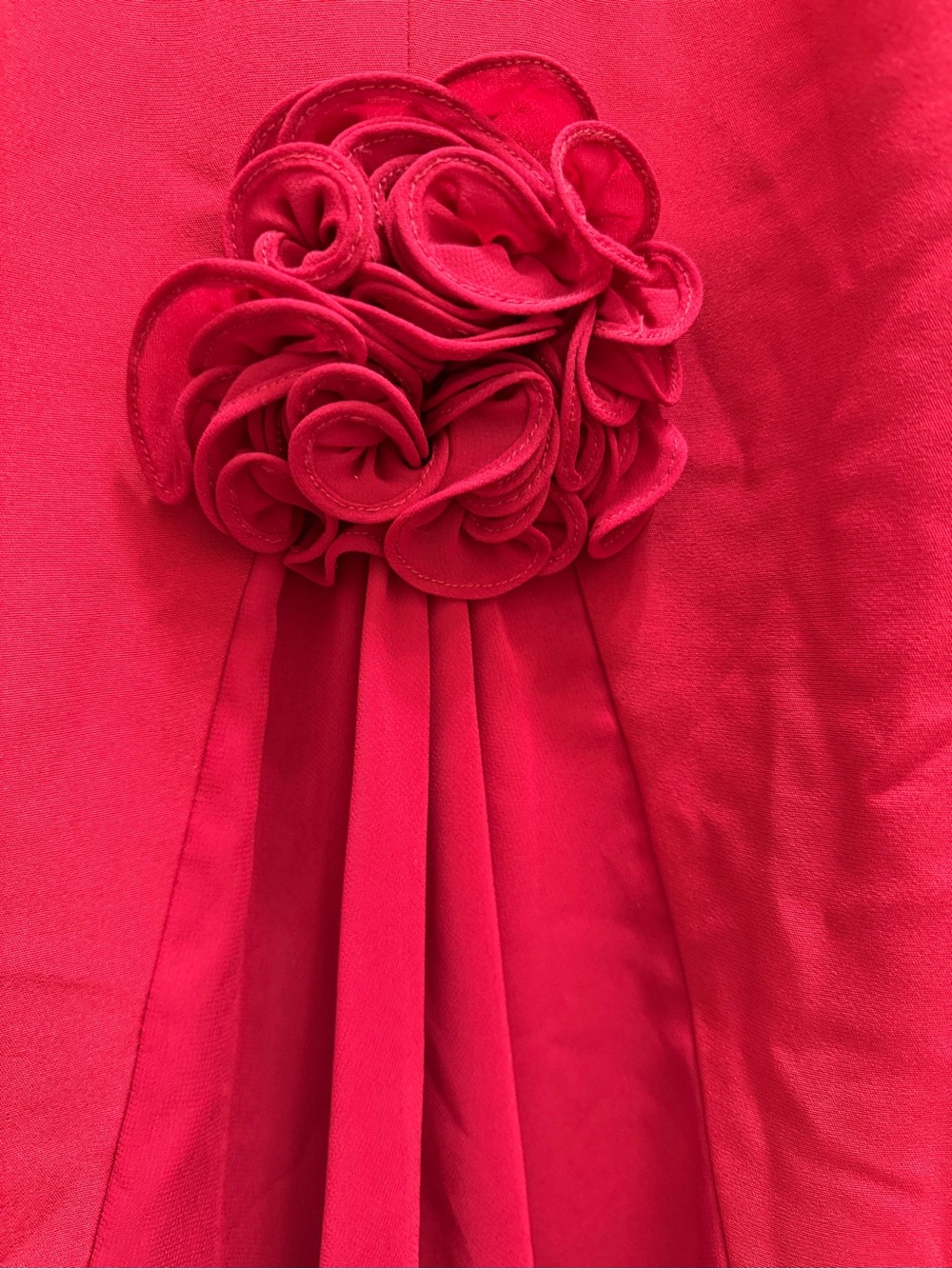 Mac Duggal Red Dress With Cropped Jacket Size 6 W/ Detailed Embroidered Roses - Picture 8 of 16